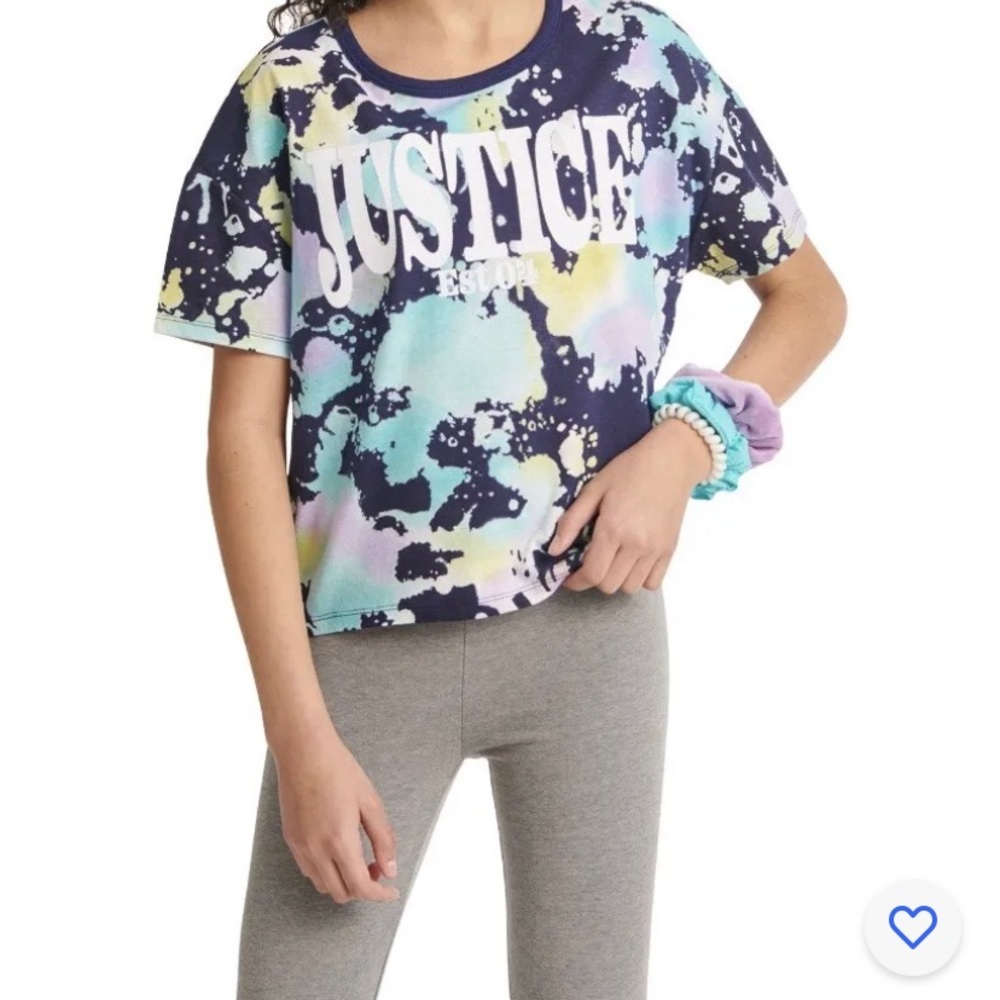 Justice Girls Everyday Faves Short Sleeve Graphic T-Shirt Size M (10) NWT